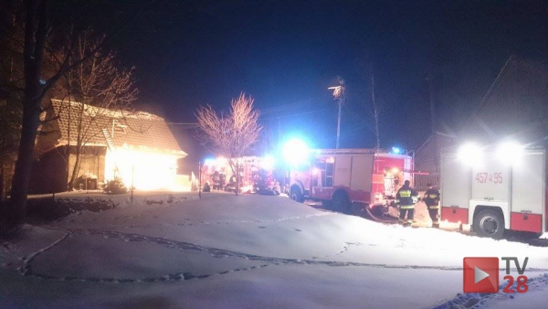 Łostówka. Zapalił się dach. straty oszacowano na 100 tys. złotych