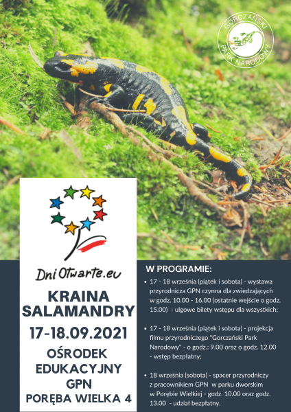 Dni Otwarte Funduszy Europejskich „Kraina salamandry” w Gorczańskim Parku Narodowym