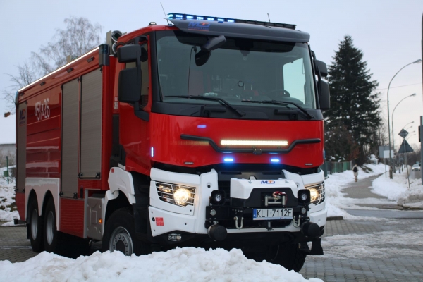 Renault Kerax, nowy samochód strażaków z Limanowej już przeszedł chrzest bojowy