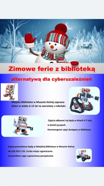 Mszana Dolna. Ferie zimowe z biblioteką