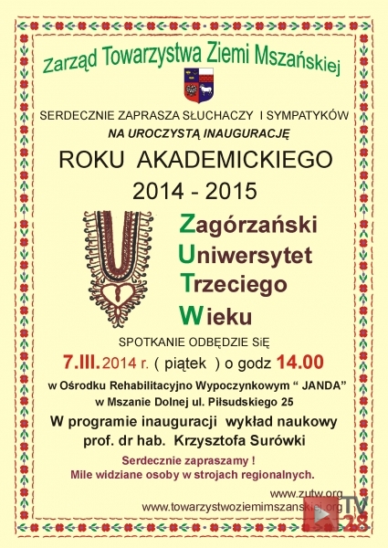 Mszana również ma swój Uniwersytet