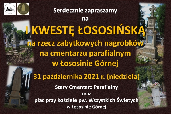 W niedzielę odbędzie się I Kwesta Łososińska na rzecz zabytkowych nagrobków