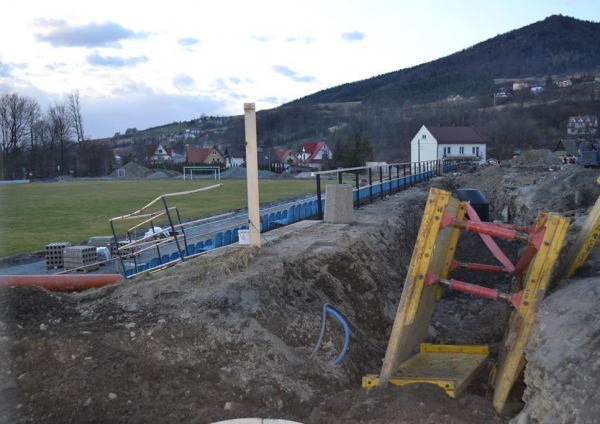 Stadion to obecnie plac budowy