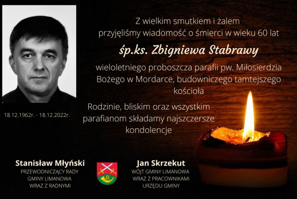 Zmarł ks. Zbigniew Stabrawa, proboszcz parafii w Mordarce