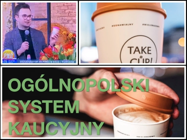 Jak wyeliminować kubki jednorazowe? Adrian Golonka prezentował zalety Ogólnopolskiego Systemu Kaucyjnego w „Pytaniu na śniadanie”