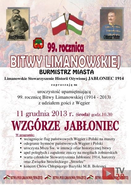 W 99 rocznicę Bitwy Limanowskiej
