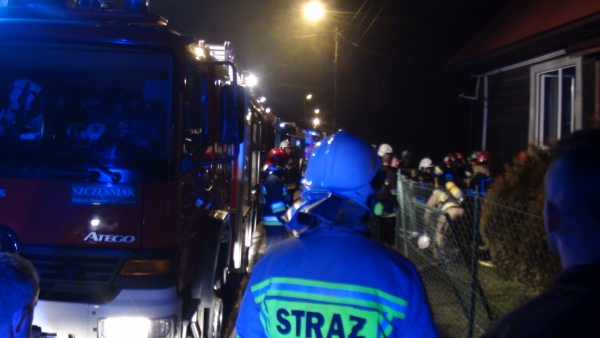 Mszana Dolna. Pożar kotłowni w drewnianym domu