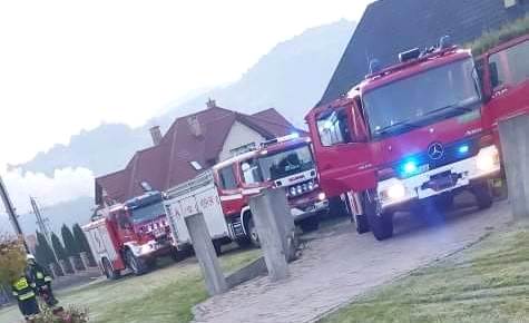 Pożar przy ulicy Mroza w Mszanie Dolnej. Zapaliła się kotłownia w domu jednorodzinnym