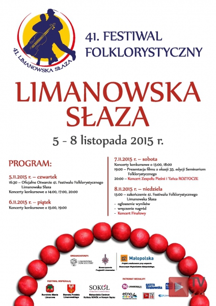XXXXI Festiwal Limanowska SŁAZA. Zaproszenie