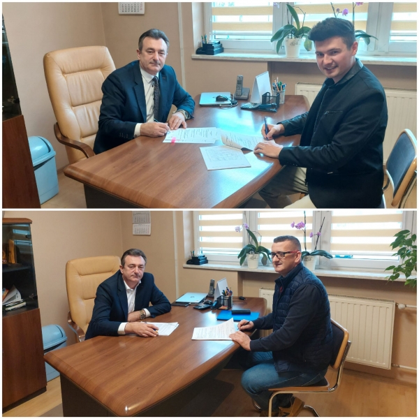 Wiaty turystyczne, place zabaw, siłownia i wodociąg – wójt Piotr Stach podpisał umowy na realizację inwestycji