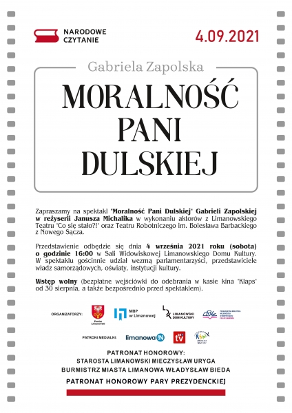 Aktorzy, parlamentarzyści, samorządowcy i przedstawiciele instytucji wystąpią w „Moralności pani Dulskiej”