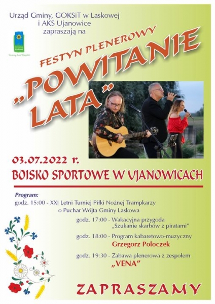 Festyn plenerowy na powitanie lata. Organizatorzy zapraszają mieszkańców i turystów