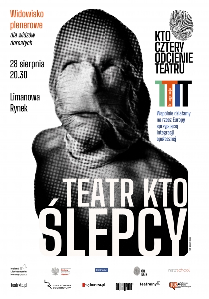 Spektakl „Ślepcy” w wykonaniu Teatru KTO w sobotę na limanowskim rynku