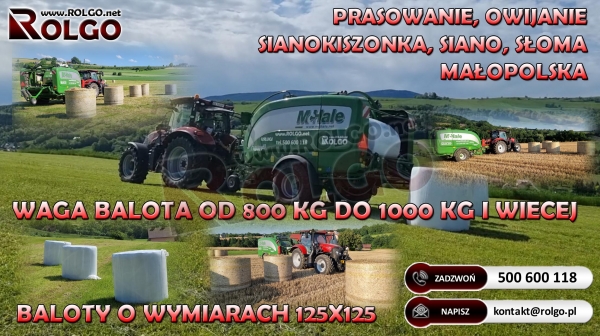 Nowoczesne i oszczędne usługi dla rolników. Prasowanie sianokiszonki, siana i słomy