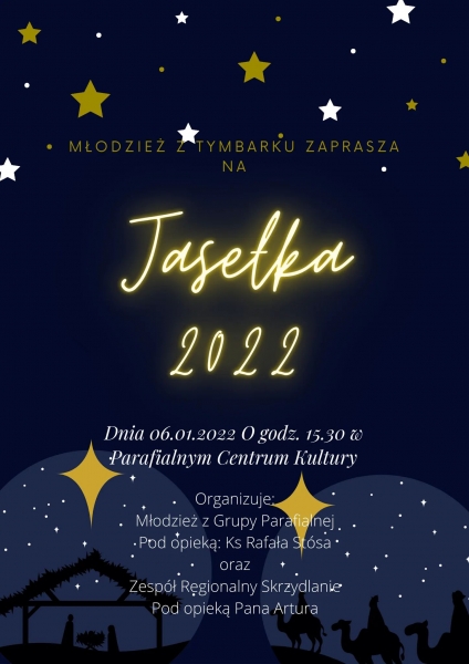 Młodzież z grupy parafialnej oraz zespół „Skrzydlanie” zapraszają na jasełka