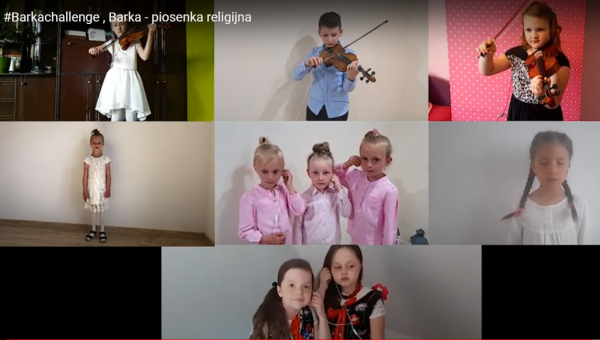 #barkachallenge. Ulubiona pieśń oazowa Jana Pawła II w wykonaniu uczniów z Dobrzańskiego Ogniska Muzycznego