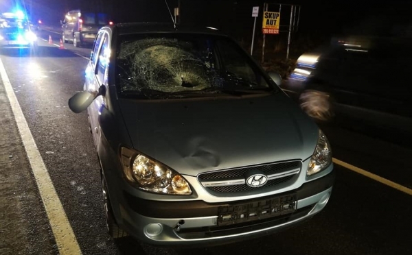 Potrącenie pieszego na ulicy Zakopiańskiej w Mszanie Dolnej. Był nietrzeźwy