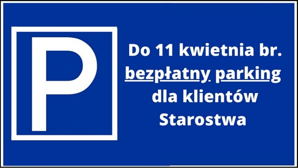 Przy starostwie można parkować za darmo