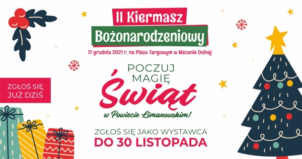 Powiatowy Kiermasz Bożonarodzeniowy również w Mszanie Dolnej. Wystawcy mogą zgłaszać się do 30 listopada