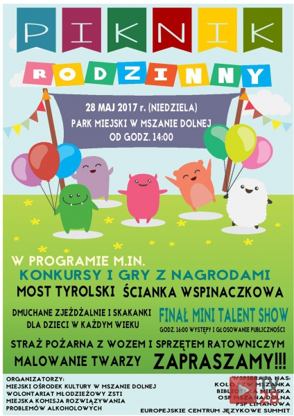 Zaproszenie. Dzień Dziecka w Mszanie Dolnej