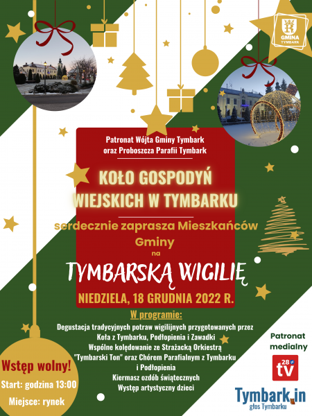 Zaproszenie na Tymbarską Wigilię. Organizatorzy przygotowali wiele atrakcji