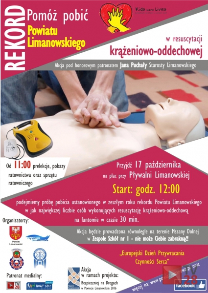 Limanowa/Mszana Dolna. Bicie rekordu w udzielaniu pierwszej pomocy