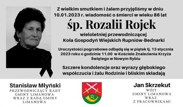 Zmarła Rozalia Rojek, wieloletnia przewodnicząca Koła Gospodyń Wiejskich Rupniów-Bednarki