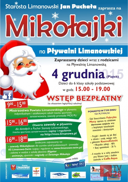 Pływalnia w Limanowej zaprasza na Mikołajki