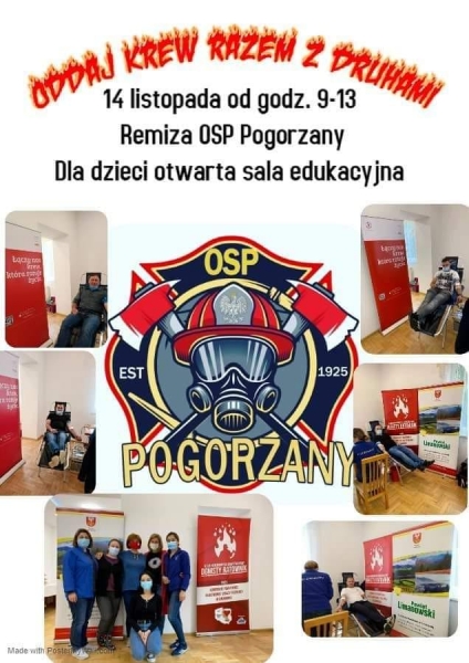 „Oddaj krew razem z druhami”. OSP Pogorzany organizuje zbiórkę krwi