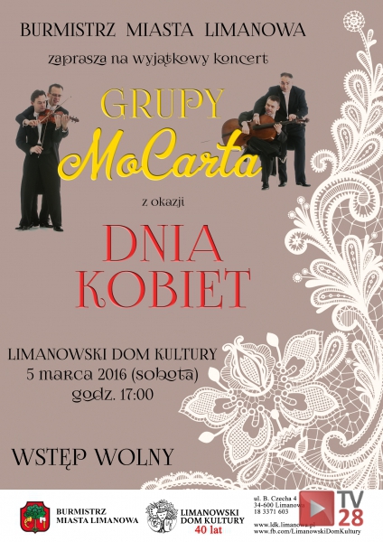 Burmistrz Limanowej zaprasza na Dzień Kobiet do LDK