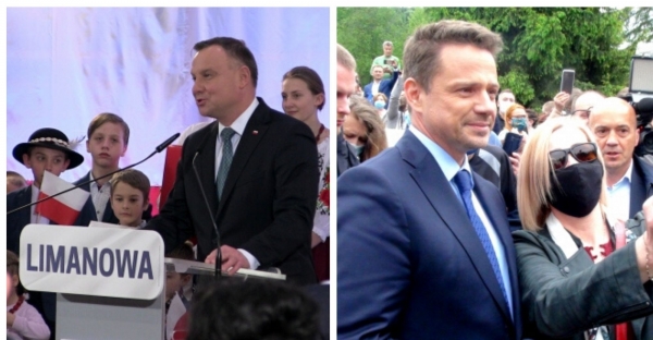 Andrzej Duda i Rafał Trzaskowski w drugiej turze. Frekwencja bliska 63 procent