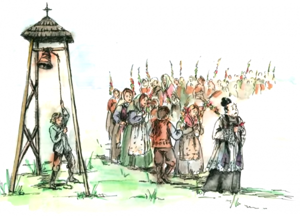 O grocie na szczycie Śnieżnicy, diable, ubogiej rodzinie z Dobrej i mocy wody święconej. Gminny Ośrodek Kultury przypomina „Legendę o Niedzieli Palmowej”