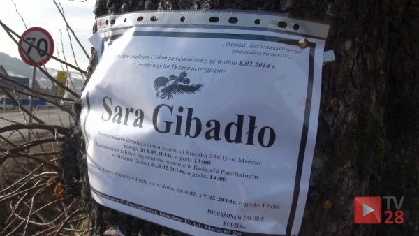 W sobotę pogrzeb Sary Gibadło