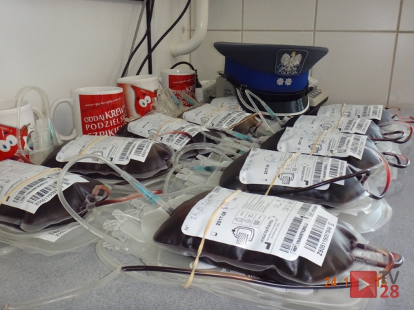 Limanowa. Policjanci zachęcają do oddania krwi