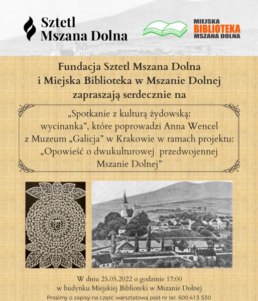 Świat symboli i znaczeń zaklętych w misternych kształtach, czyli o tradycyjnej żydowskiej wycinance. Spotkanie z Anną Wencel z muzeum „Galicja”