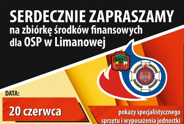 Druhowie OSP Limanowa organizują zbiórkę na rzecz swojej jednostki