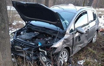 Kolizja na drodze wojewódzkiej nr 968