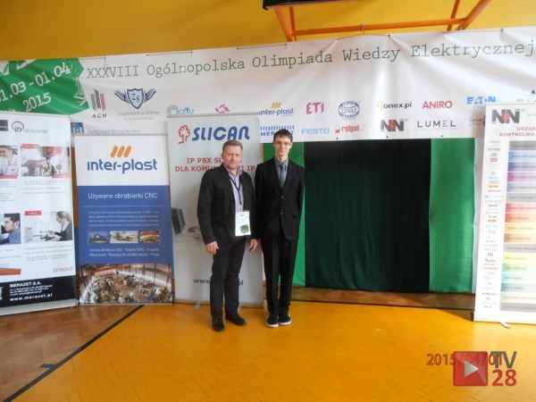 Dominik Wojcieszczak z ZSTiO drugi na Olimpiadzie Wiedzy Elektrycznej i Elektronicznej.