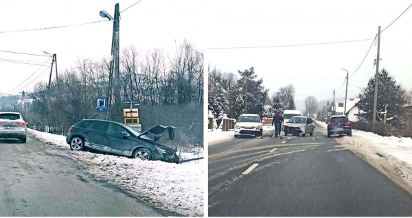 Dwie kolizje w piątkowe popołudnie na ulicach Mszany Dolnej