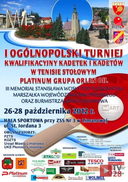 I Ogólnopolski Turniej Tenisa Stołowego w Limanowej "na żywo" tylko w TV28