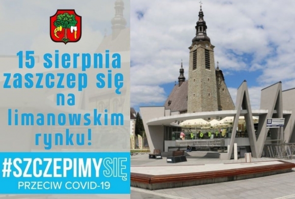 Szczepienia przeciw COVID-19 na limanowskim rynku