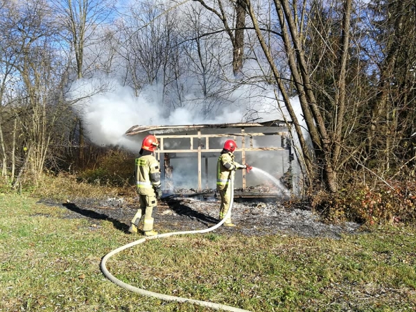 Spaliła się drewniana wiata przy ul. Zakopiańskiej
