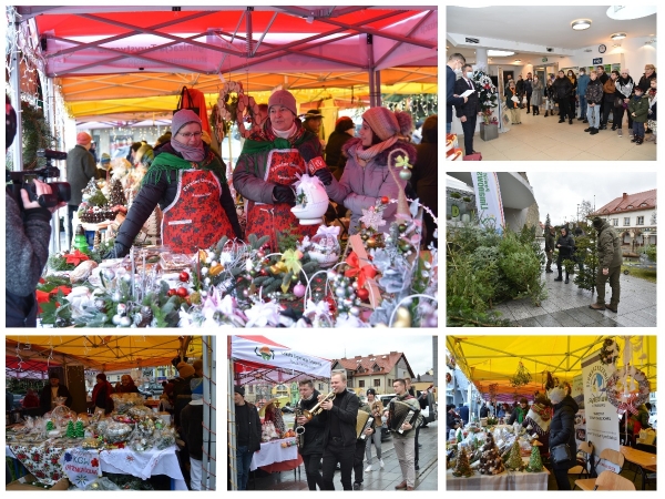 Wspaniałe wypieki, pyszne dania, piękne ozdoby, pachnące choinki i wspólne kolędowanie – świąteczna atmosfera na limanowskim rynku