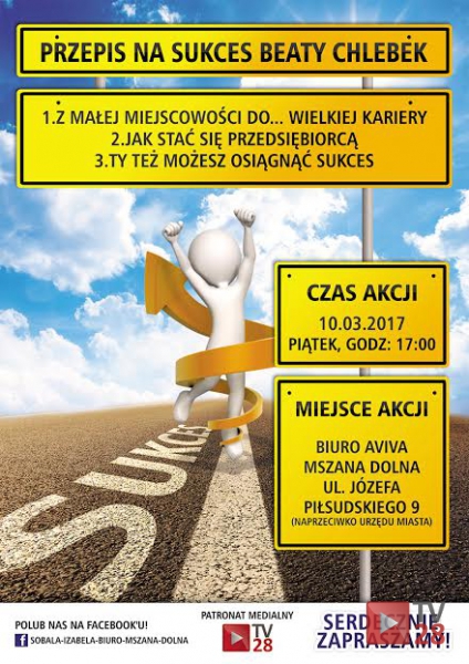 Przepis na sukces Beaty Chlebek. Spotkanie w piątek w Mszanie Dolnej