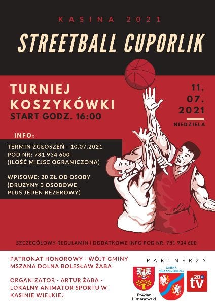 Jeszcze dziś można zgłaszać drużyny do turnieju Streetball Cuporlik
