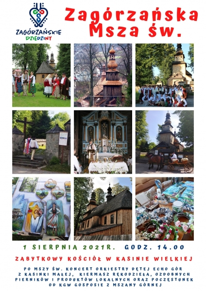 Zagórzańska msza św. z Orkiestrą Dętą „Echo Gór” z Kasinki Małej