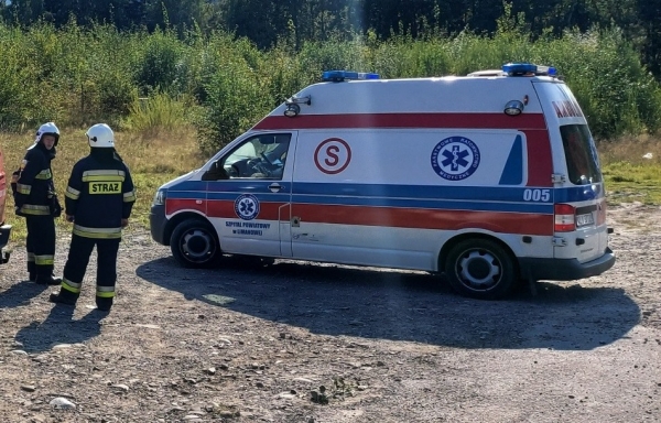 66 – letni mężczyzna miał wypadek na traktorze