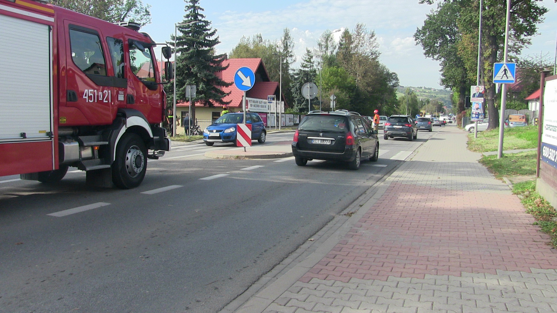 Limanowa Zderzenie Samochodu Z Motocyklem Tv28 pl Limanowska 