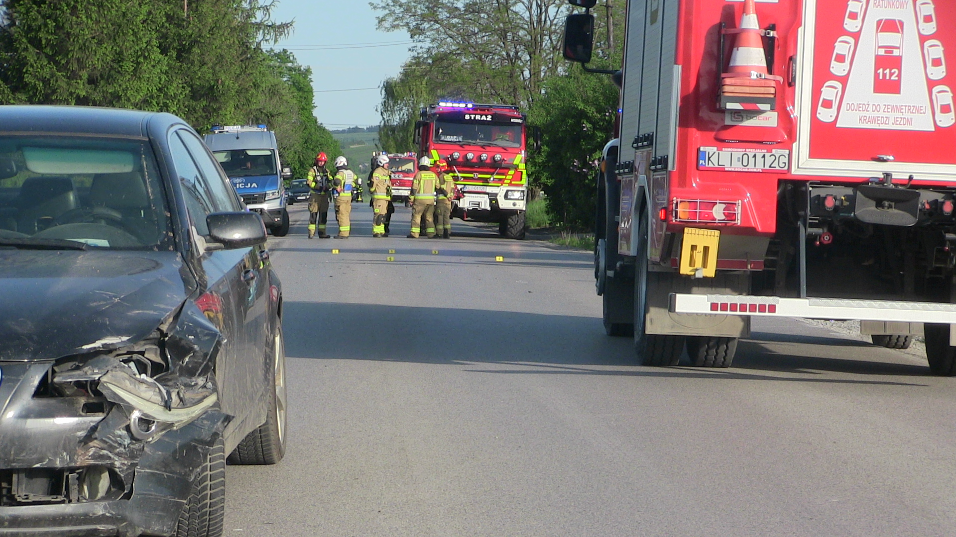 Janowice. Zderzenie samochodów