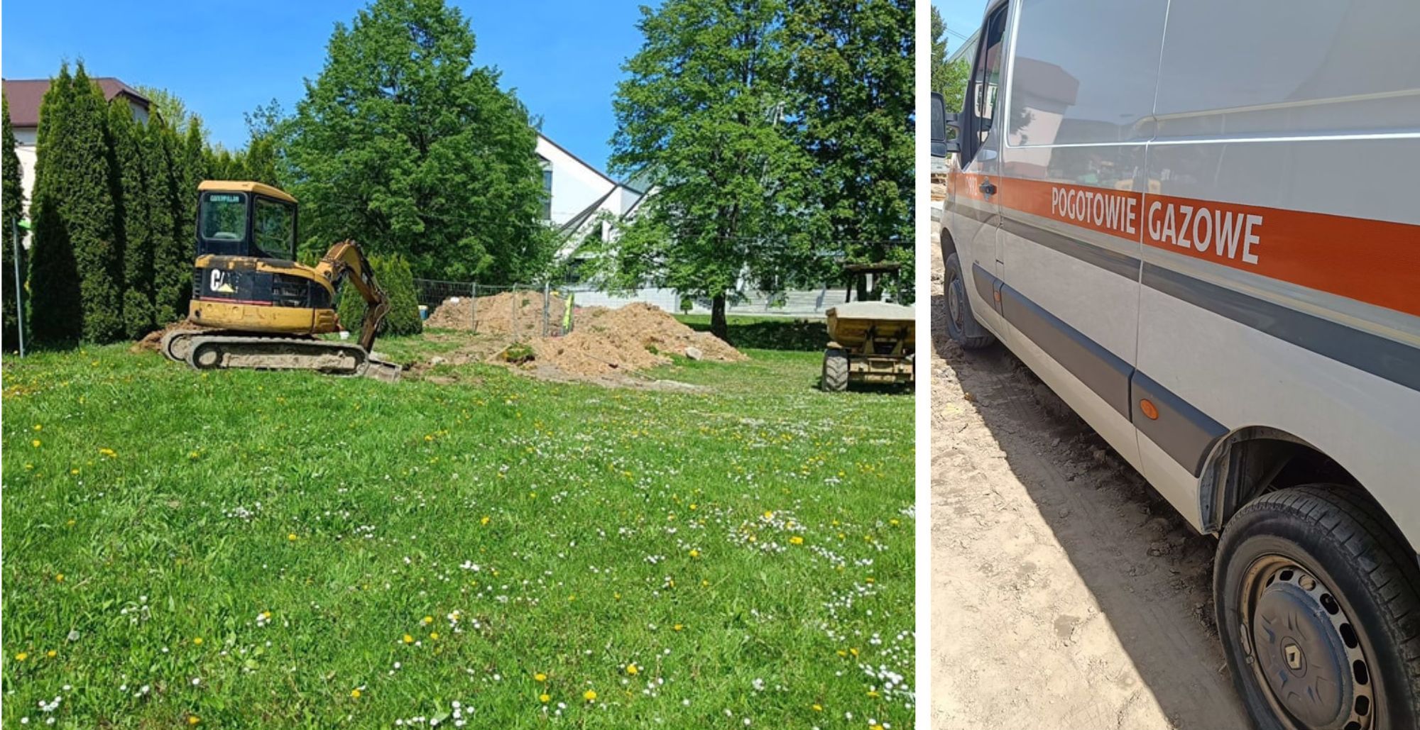 Skrzydlna. Operator koparki uszkodził przyłącz gazu